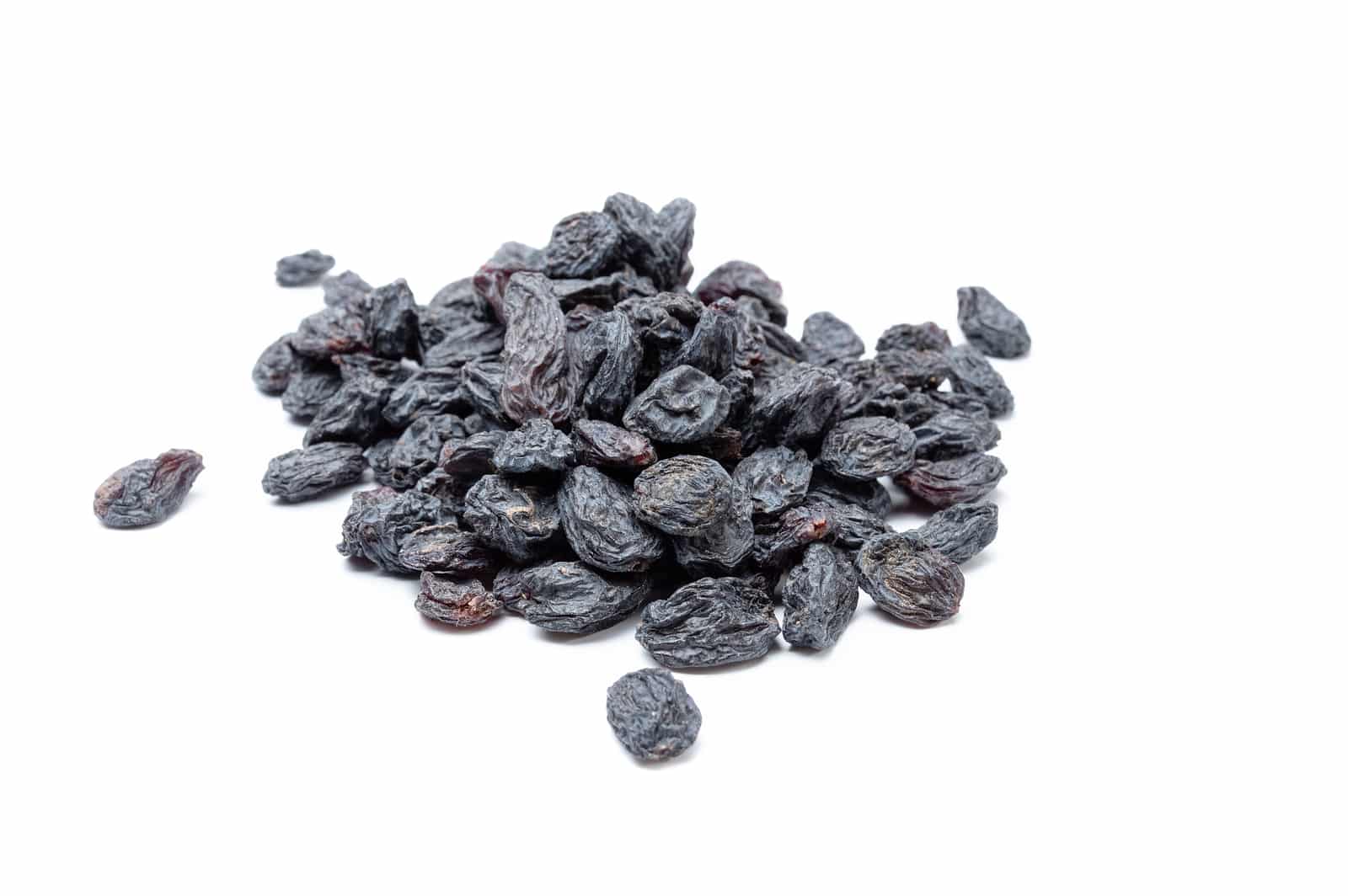 Raisins made of dark grapes. Shadow raisins.