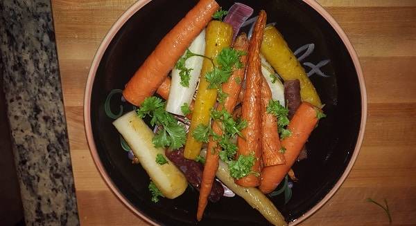 Plant Based diet, Plant-Based Lifestyle with Roasted Carrots with Macadamia Nuts