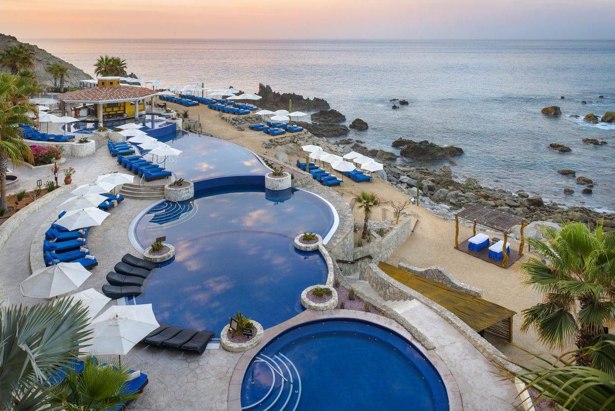 outdoor pools at Hacienda Encantada Resort & Spas, Los Cabos Mexico