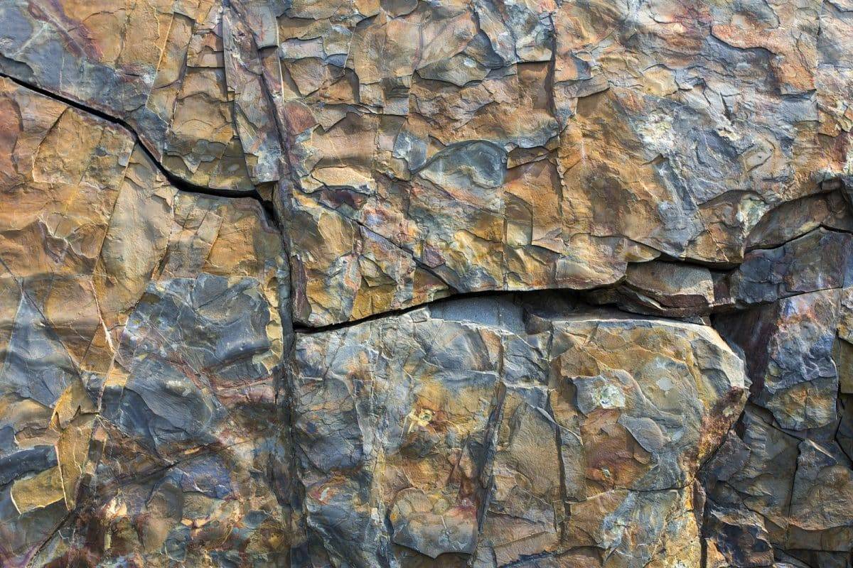 fractured rock at L'Anse aux Meadows, Newfoundland a part of Best UNESCO Sites in North America list