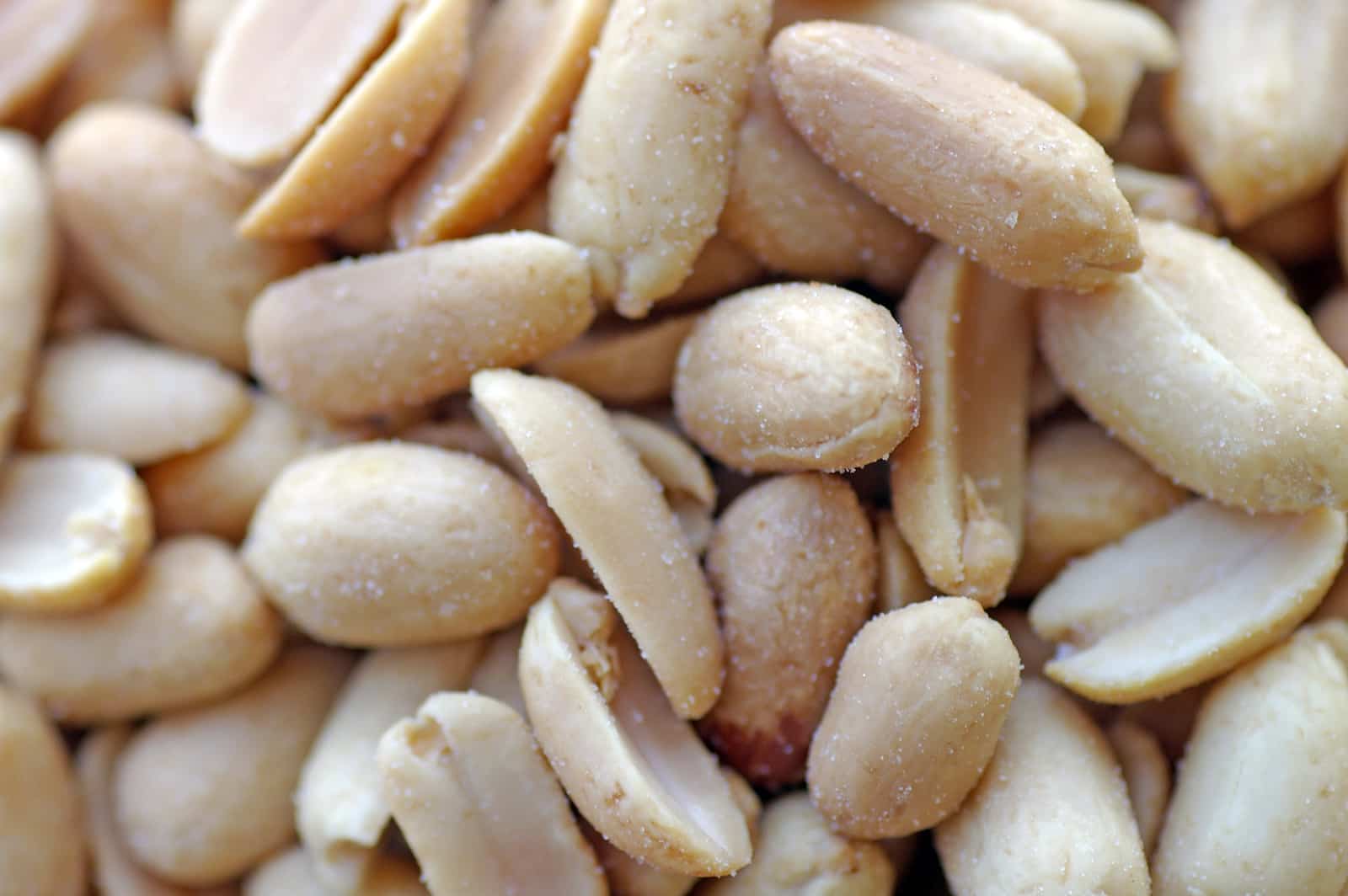 roasted shelled and salted peanuts