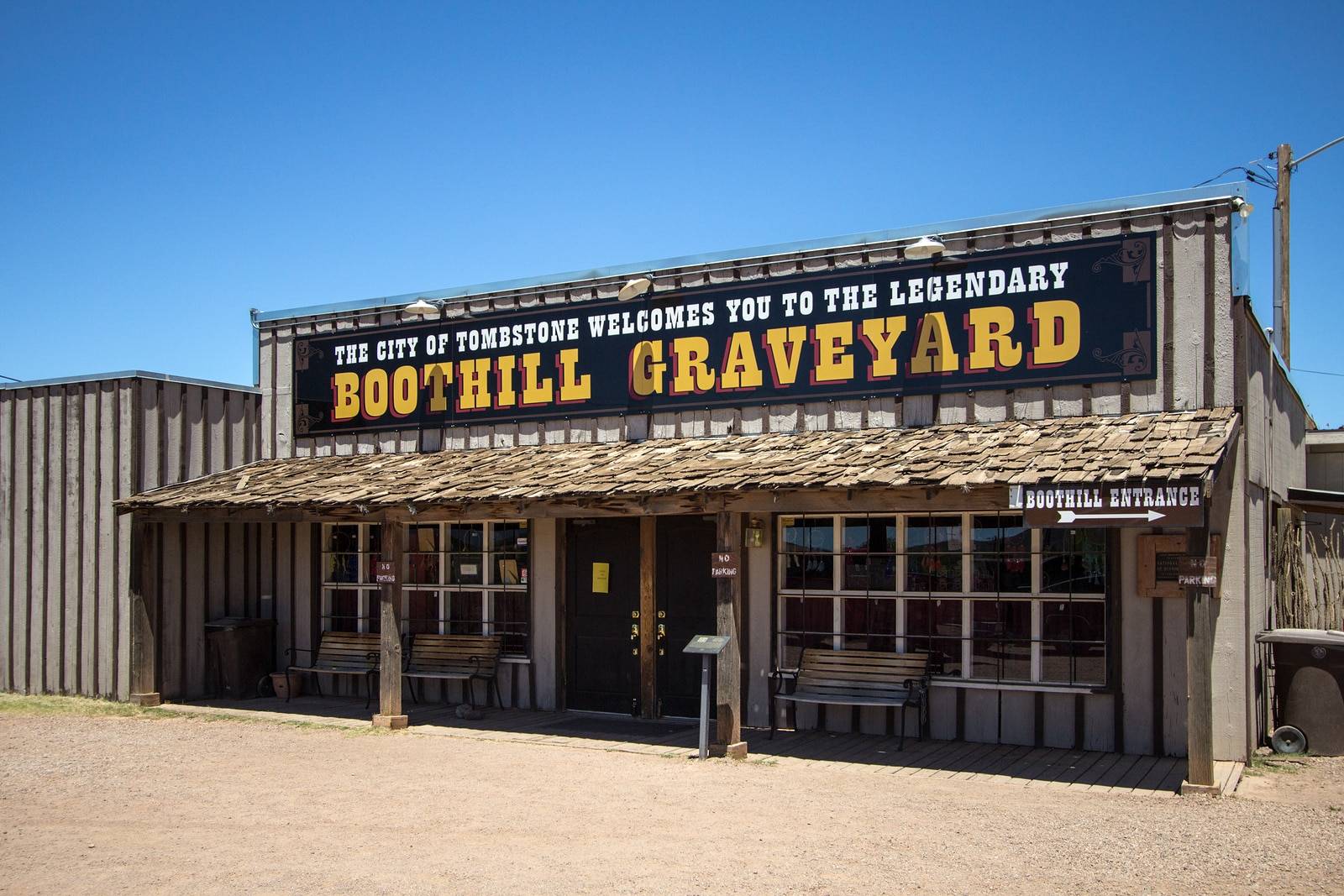 Entrance to the famous Boothill Graveyard in Tombstone Arizona