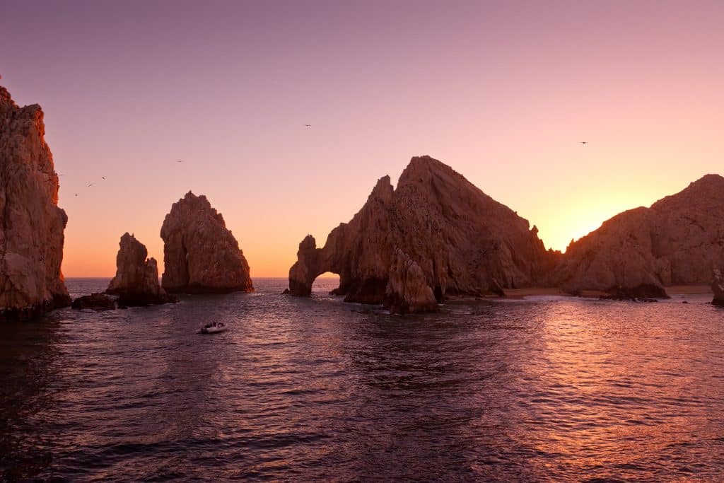 The Arch at Land's End during Sunset Cabo San Lucas