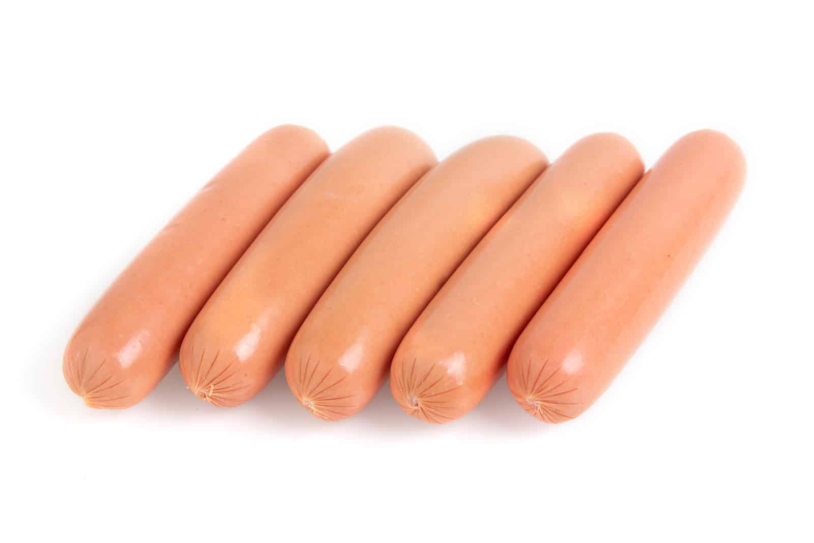 raw sausage for a hotdog