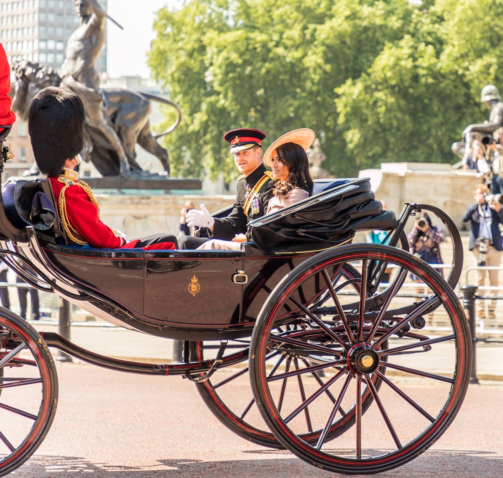 A view of the royal carriage