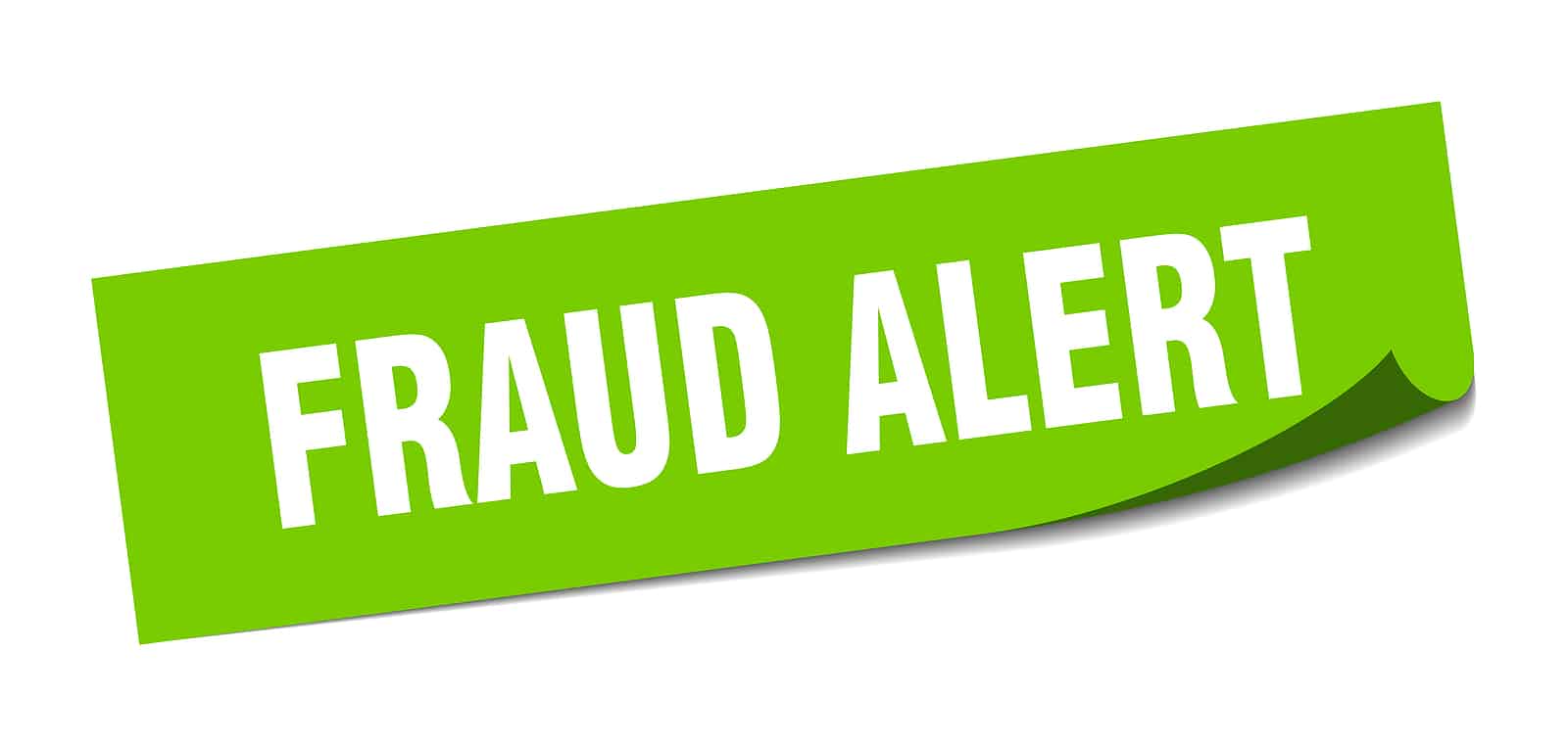 fraud alert sticker