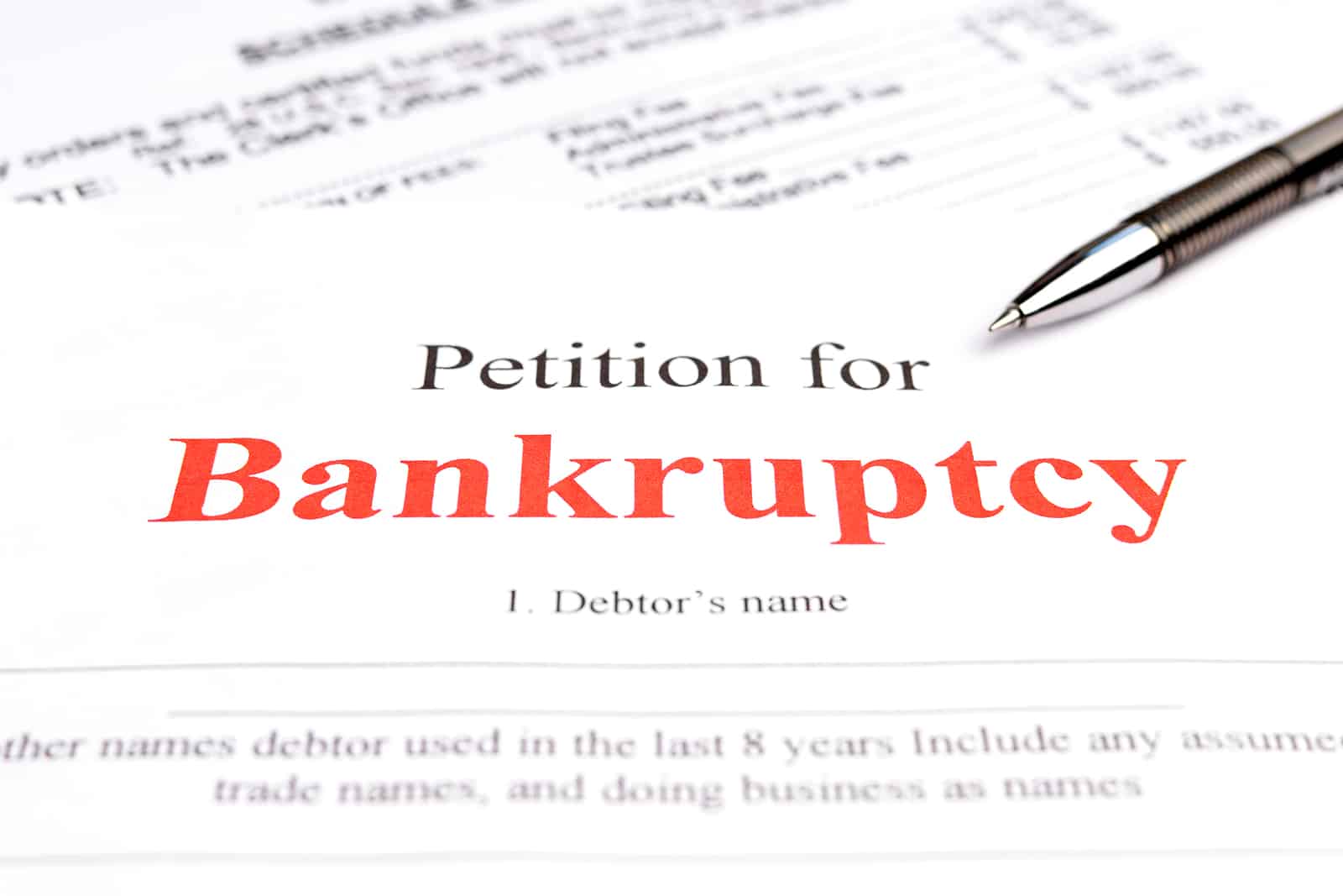 Bankruptcy concept