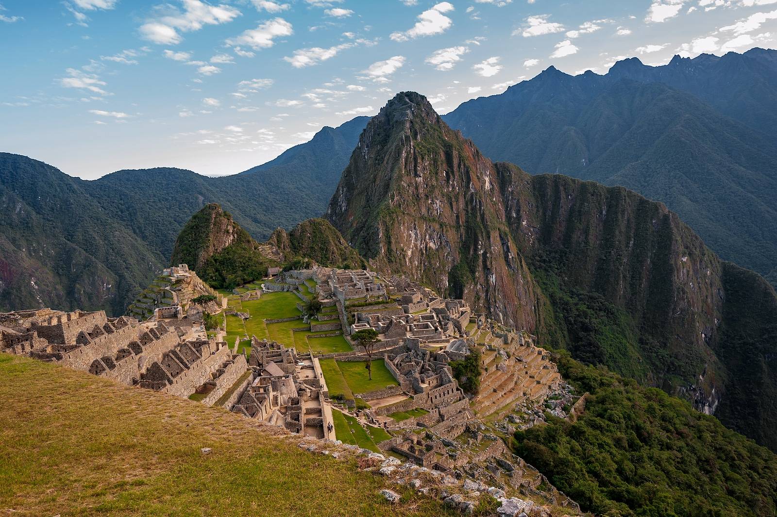 View of the ancient city of Machu Picchu, Peru