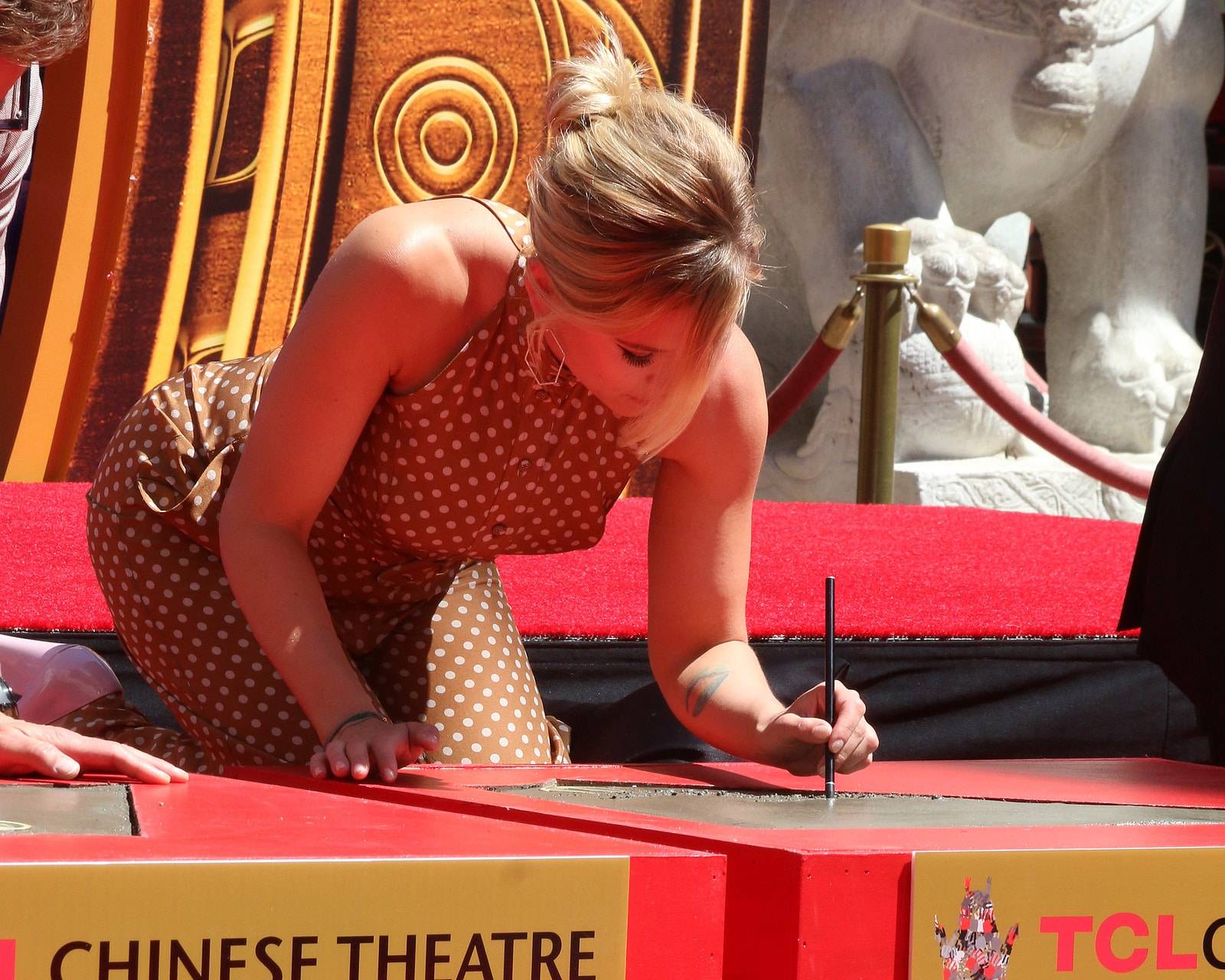 Scarlett Johansson at the Avengers Cast Members Handprint Ceremony