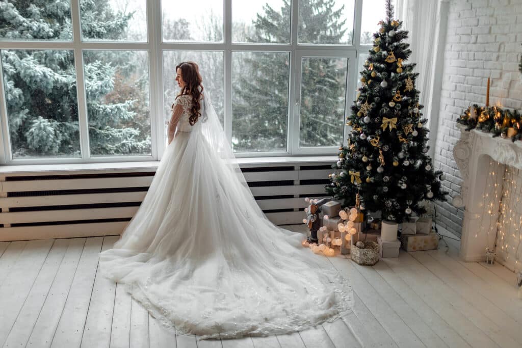 Christmas wedding dresses