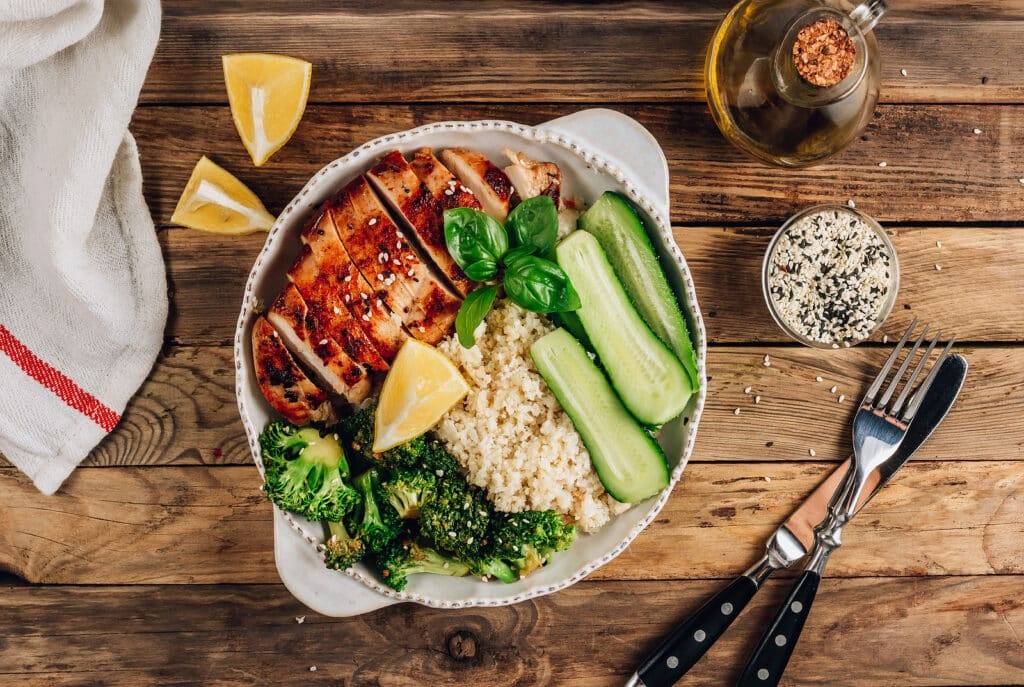 Grilled Chicken with Cauliflower Rice